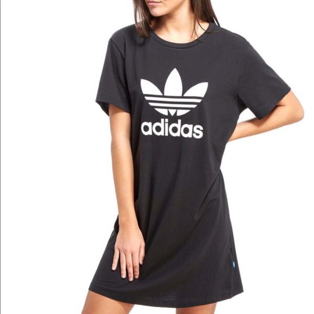 Adidas trefoil tee shirt dress